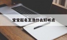 宝宝起名王浩什么好听点_(宝宝起名王浩什么好听点的)