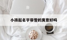 小孩起名字带雪的寓意好吗_(带雪字的宝宝名字)