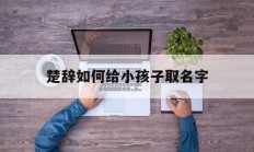 楚辞如何给小孩子取名字_(楚辞如何给小孩子取名字大全)