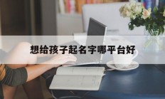 想给孩子起名字哪平台好_(给孩子起名字下载什么软件)