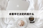 命里早已注定的是什么_(命中早就注定了的那个他)